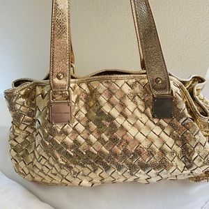 Michael Kors Gold Leather Bag.